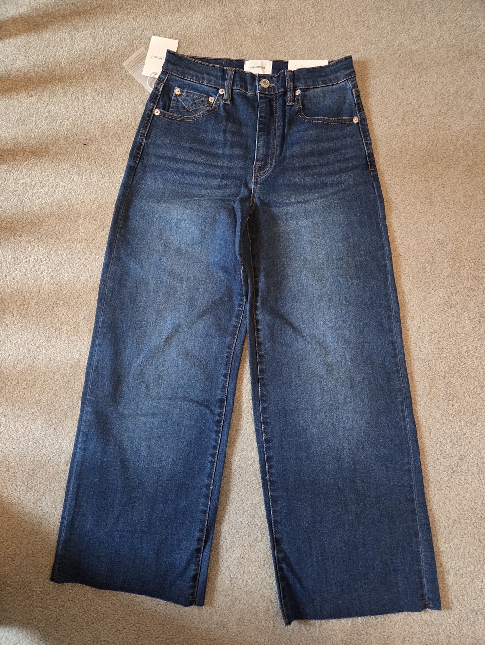 NWT Unpublished Greta Mid Rise Cropped Wide Leg